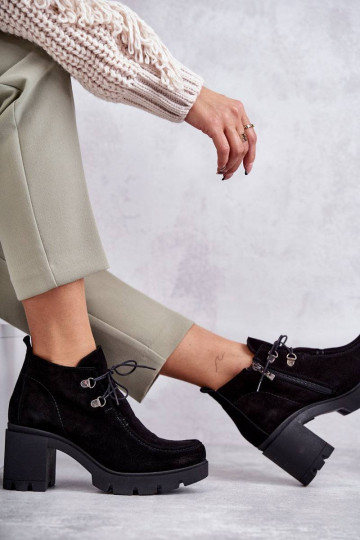 Semišové členkové čižmy na...