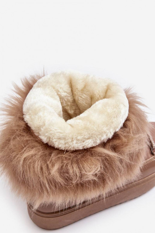 Snehule so šnúrkami béžovej Santero Snehule so šnúrkami béžovej Santero