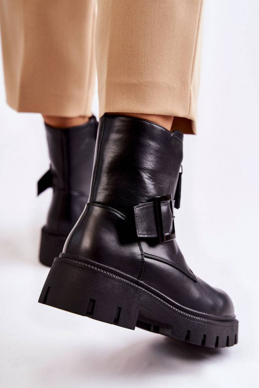 Teplé čižmy na zips v čiernej farbe... Teplé čižmy na zips v čiernej farbe...