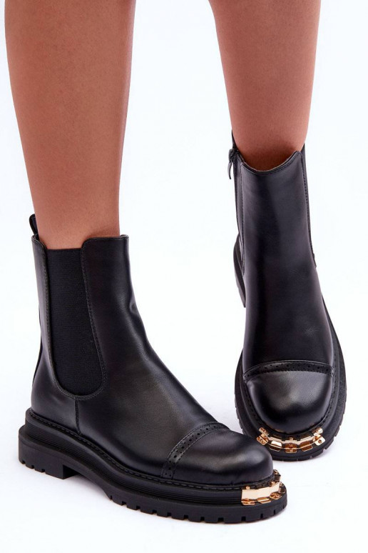 Dámske čižmy v čiernej farbe Nialee Dámske čižmy v čiernej farbe Nialee