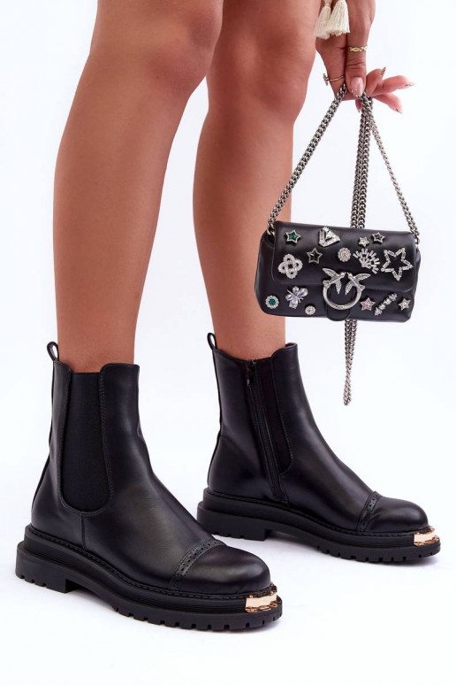 Dámske čižmy v čiernej farbe Nialee Dámske čižmy v čiernej farbe Nialee