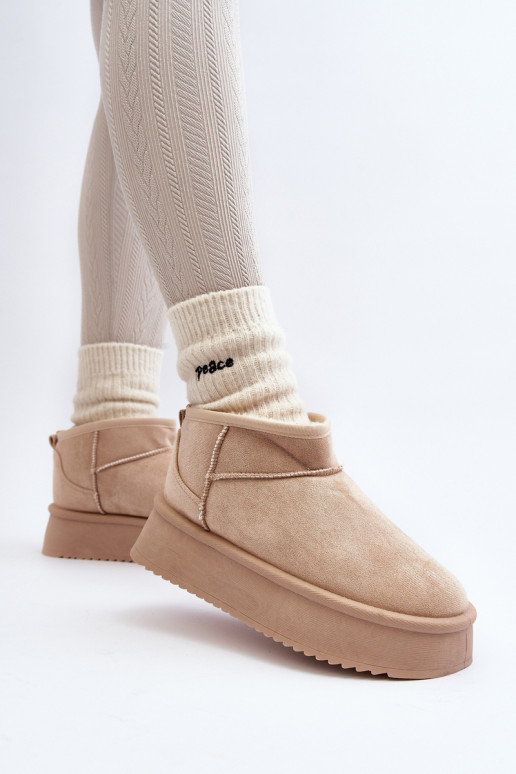 Snehule s masívnou podrážkou béžovej... Snehule s masívnou podrážkou béžovej...