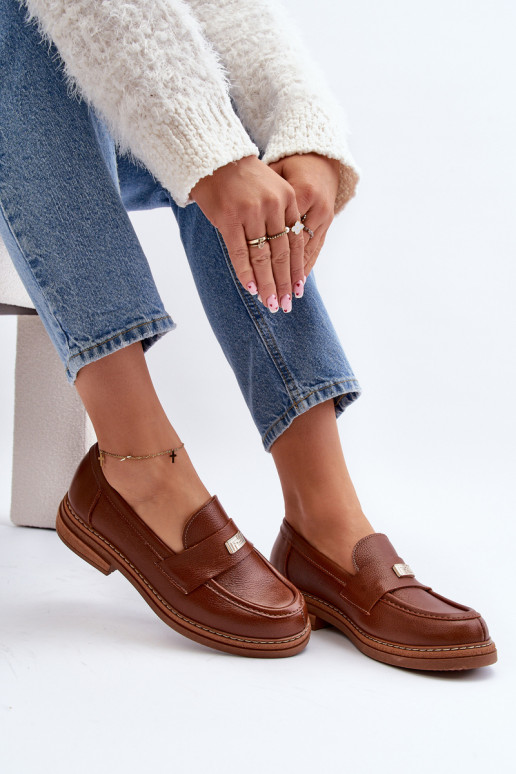 Hnedé mokasíny pre ženy Hnedé mokasíny pre ženy