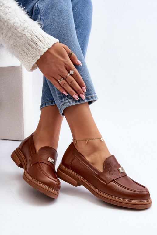 Hnedé mokasíny pre ženy Hnedé mokasíny pre ženy
