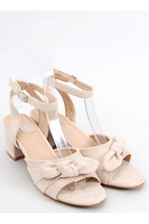 Štýlové sandále na vysokom opätku GISELLE BEIGE