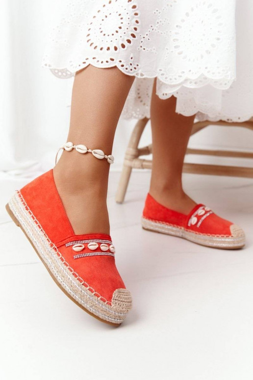 Platformové espadrilky s mušľami Mušle Platformové espadrilky s mušľami Mušle