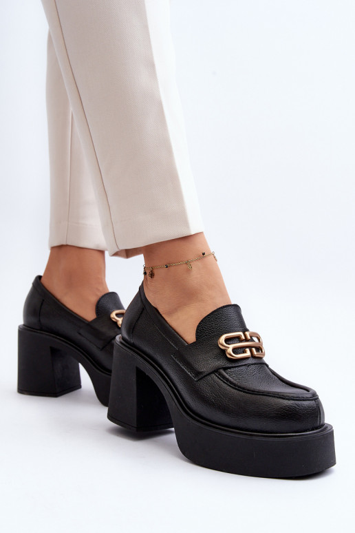 Čižmy s podpätkom čiernej farby Zazoo Čižmy s podpätkom čiernej farby Zazoo