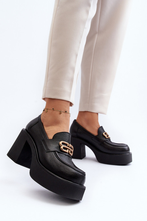 Čižmy s podpätkom čiernej farby Zazoo Čižmy s podpätkom čiernej farby Zazoo