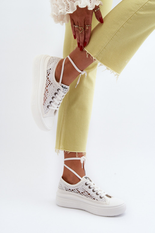 Voľnočasová obuv s čipkovanými...