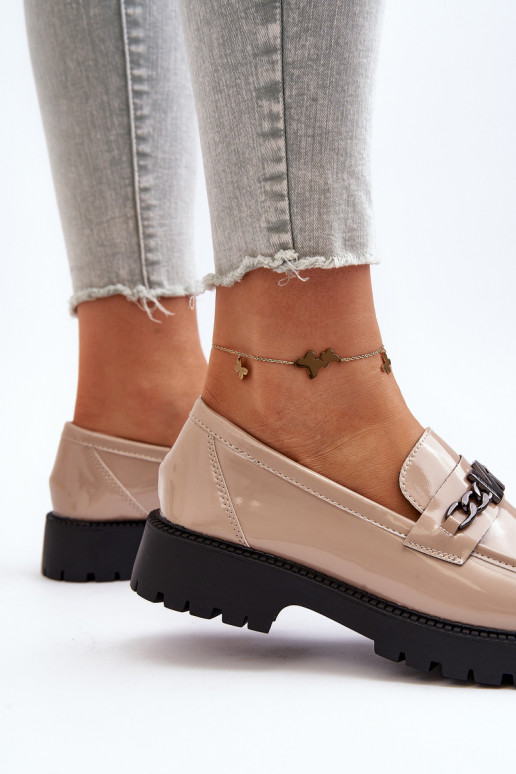 Mokasíny s lakovým efektom so... Mokasíny s lakovým efektom so...