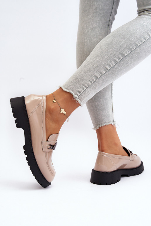 Mokasíny s lakovým efektom so... Mokasíny s lakovým efektom so...