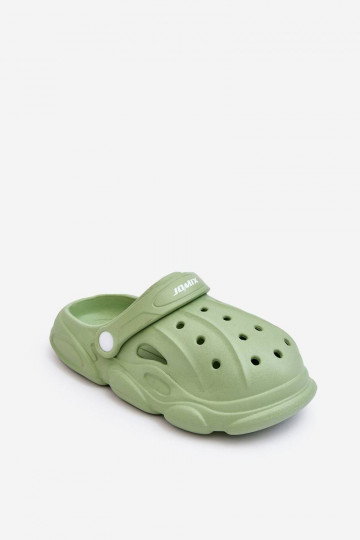 Detské papučky typu Crocs v zelenej farbe Zamračené 2