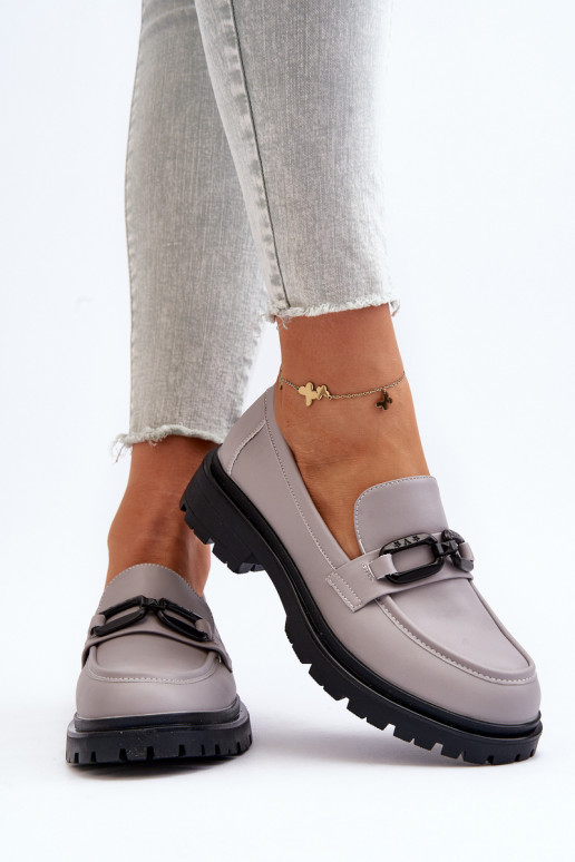 Mokasíny sivej farby Imbleria