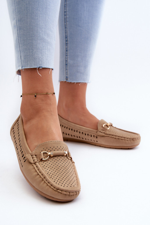 Dámske mokasíny s prelamovanými...