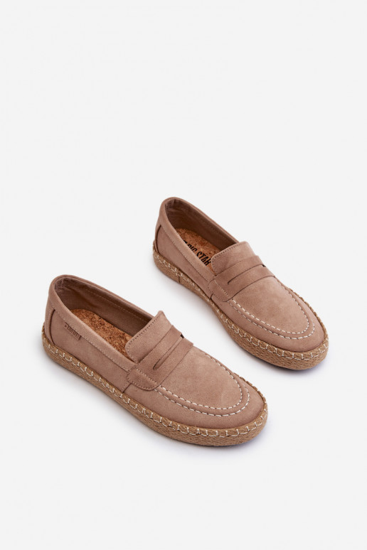 Pískové espadrilky z umělé semišové... Pískové espadrilky z umělé semišové...