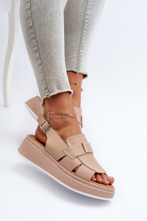 Béžové sandále na platforme... Béžové sandále na platforme...