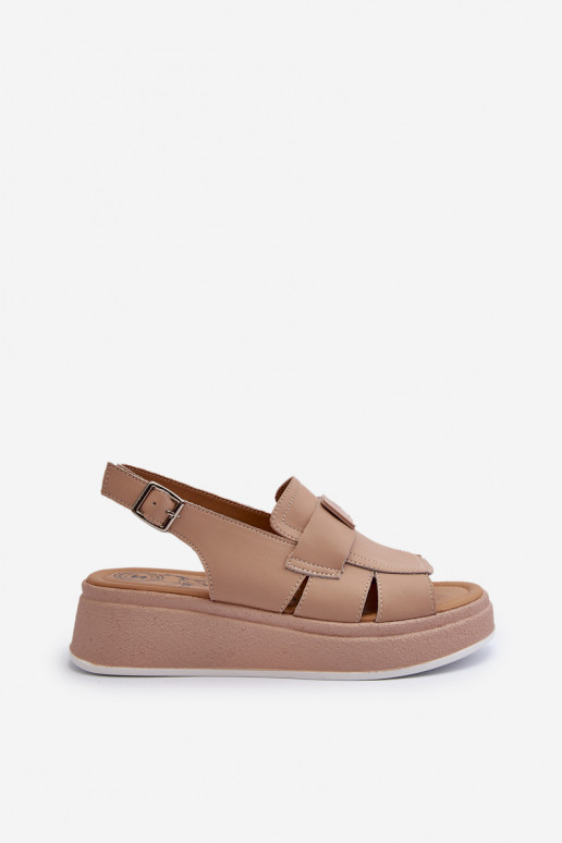 Béžové sandále na platforme... Béžové sandále na platforme...