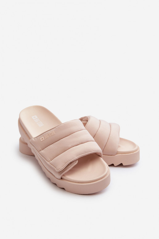 Sandále na platforme Big Star béžovej...