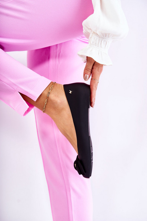 Gumové balerínky so stuhami v čiernej... Gumové balerínky so stuhami v čiernej...