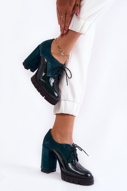 Čižmy s platformou v zelenej farbe... Čižmy s platformou v zelenej farbe...