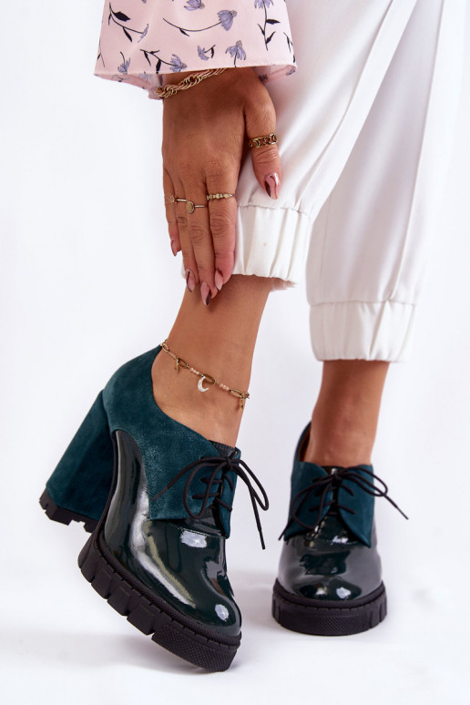 Čižmy s platformou v zelenej farbe... Čižmy s platformou v zelenej farbe...