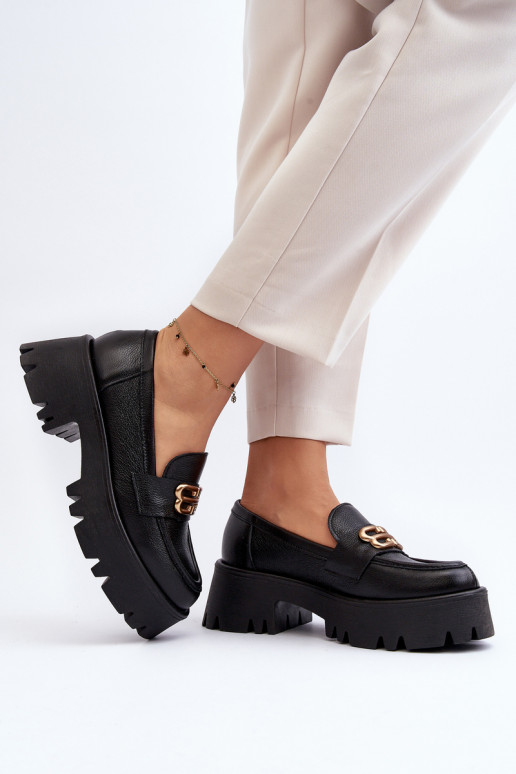 Mokasíny Zazoo v čiernej farbe