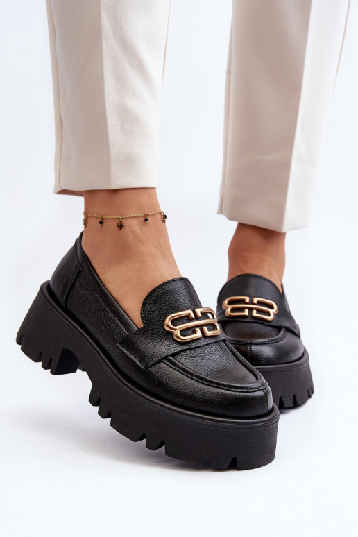 Mokasíny Zazoo v čiernej farbe