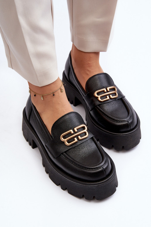 Mokasíny Zazoo v čiernej farbe