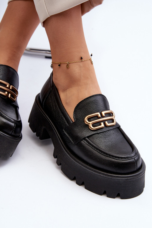 Mokasíny Zazoo v čiernej farbe