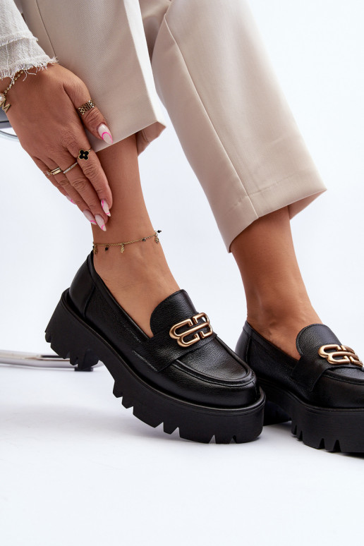 Mokasíny Zazoo v čiernej farbe