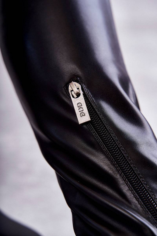 čižmy nad kolená GOE KK2N4024 čierne