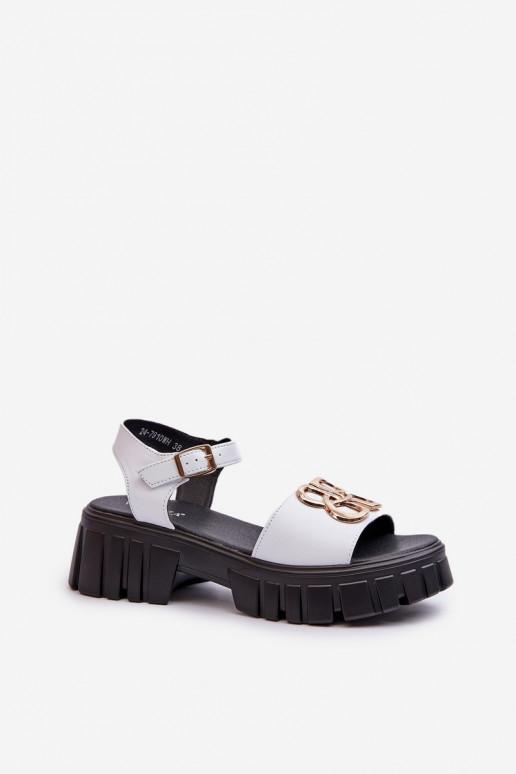 Dámske sandále bielej farby so... Dámske sandále bielej farby so...