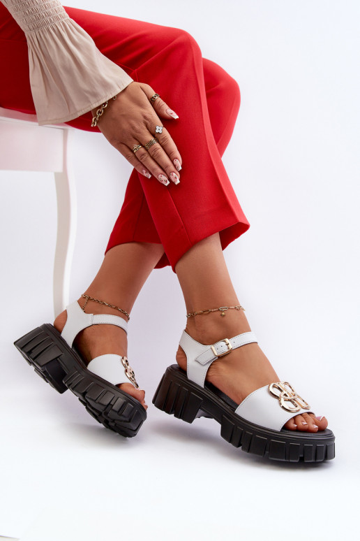 Dámske sandále bielej farby so... Dámske sandále bielej farby so...