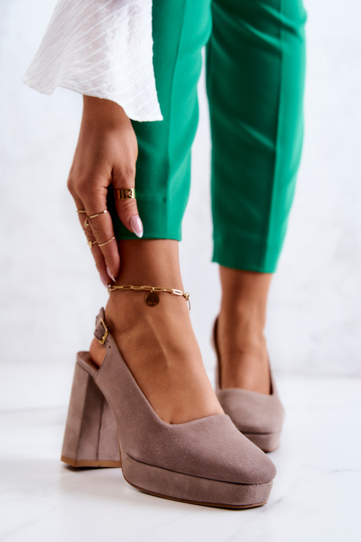 Béžové semišové topánky Béžové semišové topánky