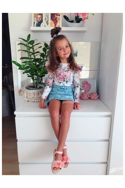 Sandále pre deti s kvietkami v...