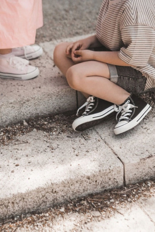 Detské topánky s čiernou podrážkou Detské topánky s čiernou podrážkou