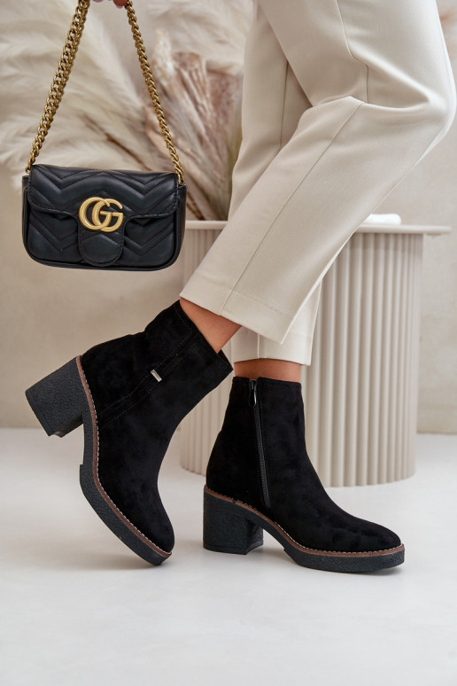 Čižmy s oteplením vo vnútri z eko semišuoIne čierna Arkesia Čižmy s oteplením vo vnútri z eko semišuoIne čierna Arkesia