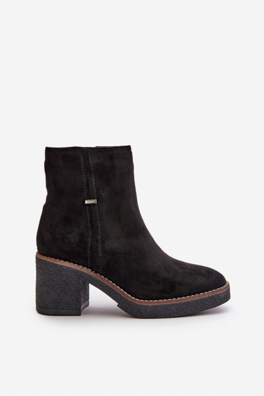 Čižmy s oteplením vo vnútri z eko semišuoIne čierna Arkesia Čižmy s oteplením vo vnútri z eko semišuoIne čierna Arkesia