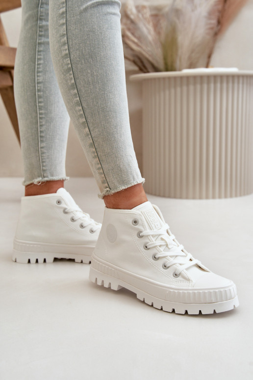 Bežná obuv s čižmami Pre kocku Big Star OO274009 biela farba Bežná obuv s čižmami Pre kocku Big Star OO274009 biela farba