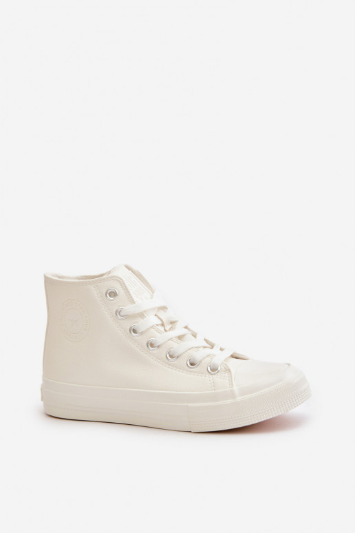 Bežná obuv zahriať sa z eko kože biela farba Big Star OO274932 Bežná obuv zahriať sa z eko kože biela farba Big Star OO274932