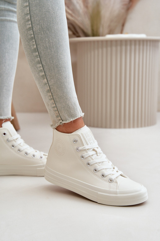 Bežná obuv zahriať sa z eko kože biela farba Big Star OO274932 Bežná obuv zahriať sa z eko kože biela farba Big Star OO274932