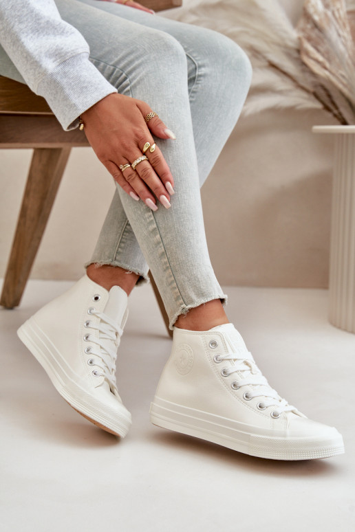 Bežná obuv zahriať sa z eko kože biela farba Big Star OO274932 Bežná obuv zahriať sa z eko kože biela farba Big Star OO274932