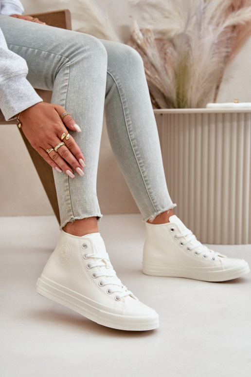 Bežná obuv zahriať sa z eko kože biela farba Big Star OO274932 Bežná obuv zahriať sa z eko kože biela farba Big Star OO274932