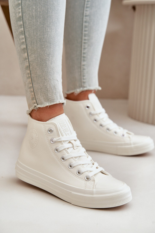 Bežná obuv zahriať sa z eko kože biela farba Big Star OO274932 Bežná obuv zahriať sa z eko kože biela farba Big Star OO274932