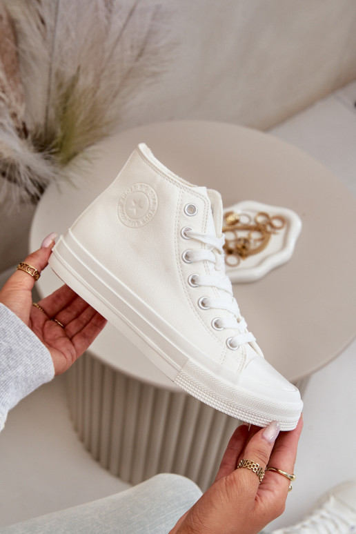 Bežná obuv zahriať sa z eko kože biela farba Big Star OO274932 Bežná obuv zahriať sa z eko kože biela farba Big Star OO274932