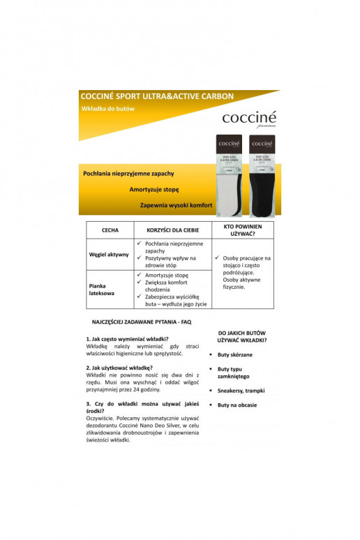 Coccine vložky s aktívnym uhlíkom Sport Ultra With Active Carbon Coccine vložky s aktívnym uhlíkom Sport Ultra With Active Carbon