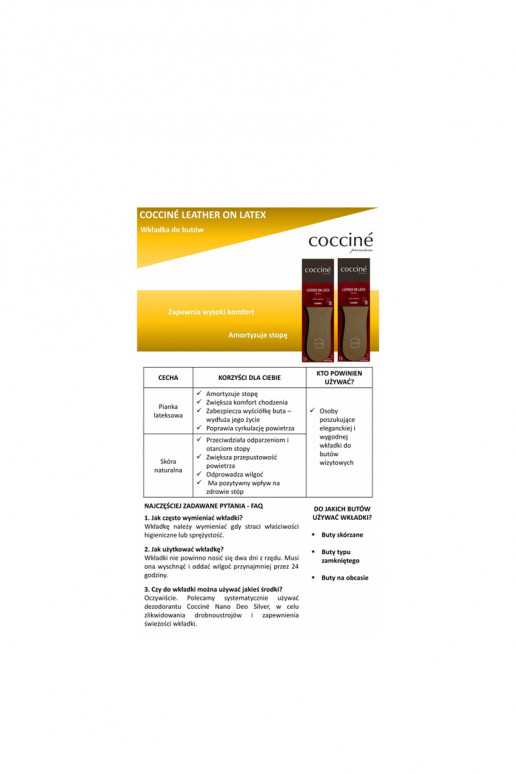 Coccine Leather na latexových penových vložkách Coccine Leather na latexových penových vložkách