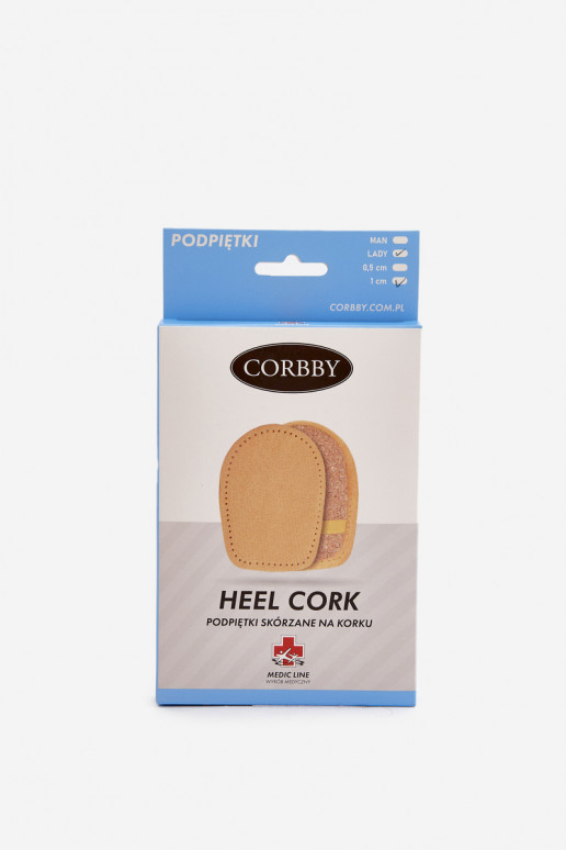 CORBBY Kožené korkové podpätky
