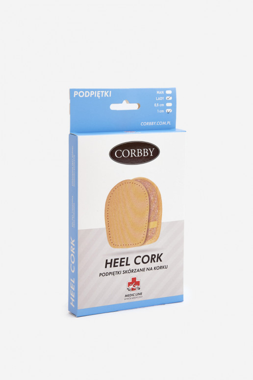 CORBBY Kožené korkové podpätky