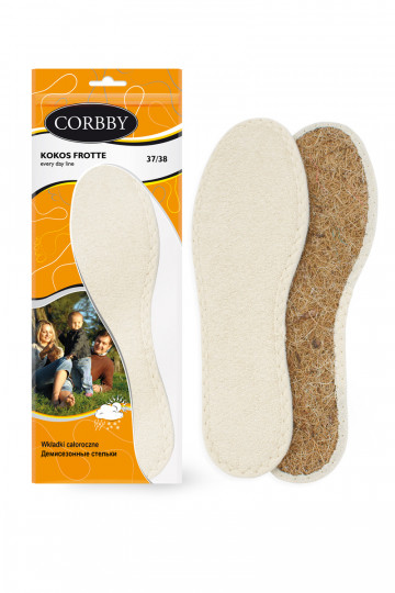 Corbby KOKOS FROTTE Vložky do topánok do každého počasia